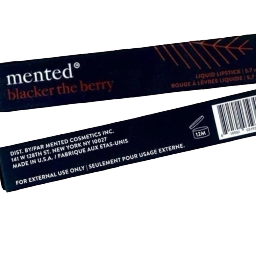 🆕Mented Cosmetics Liquid Lipstick ~Blacker The Berry - Picture 2 of 9